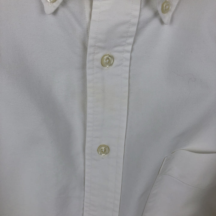 Brooks Brothers long-sleeved button-down shirt, Made in USA, Men's XL cotton white type Vintage Second Hand