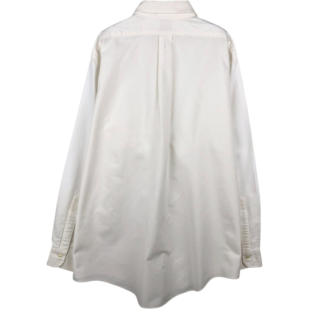 Brooks Brothers Est.1818 Long Sleeve Button Down Shirt Made in USA Men's XL Supima Cotton white type Vintage Second Hand