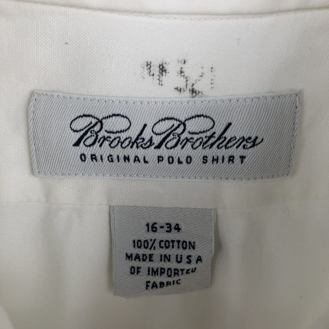 Brooks Brothers long sleeve button down shirt made in USA, size L for men cotton white type Vintage Second Hand