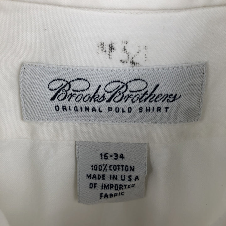 Brooks Brothers long sleeve button down shirt made in USA, size L for men cotton white type Vintage Second Hand