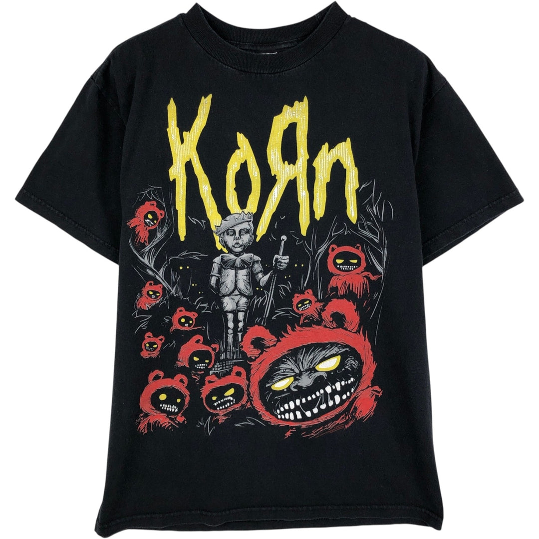 ALSTYLE KORN Band T-shirt (Men's size M) cotton black type Vintage Second Hand