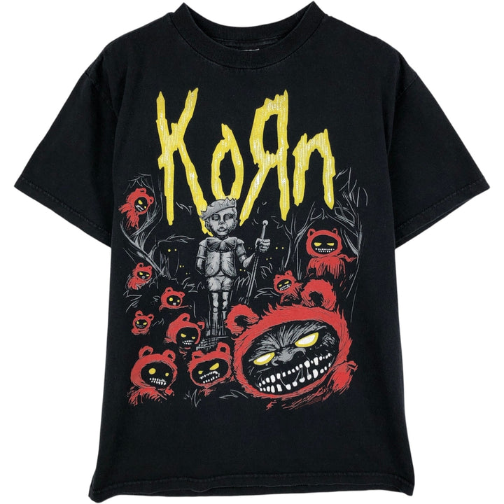 ALSTYLE KORN Band T-shirt (Men's size M) cotton black type Vintage Second Hand