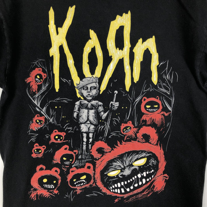 ALSTYLE KORN Band T-shirt (Men's size M) cotton black type Vintage Second Hand