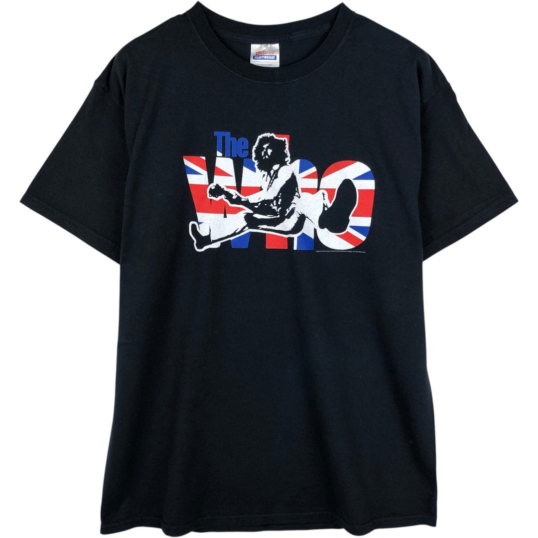 Hanes THE WHO Band T-Shirt (Men's Size L) cotton black type Vintage Second Hand