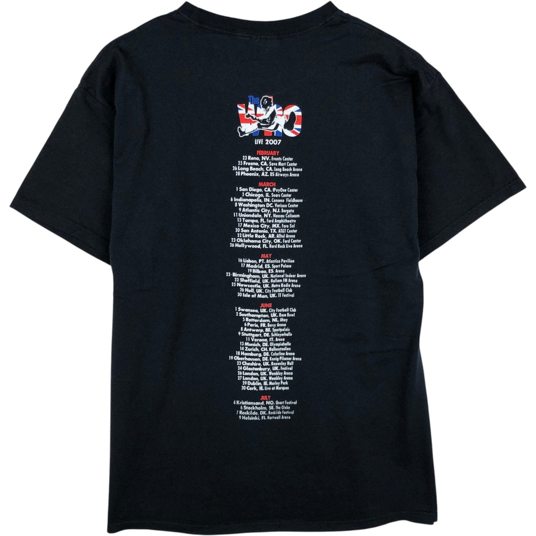 Hanes THE WHO Band T-Shirt (Men's Size L) cotton black type Vintage Second Hand