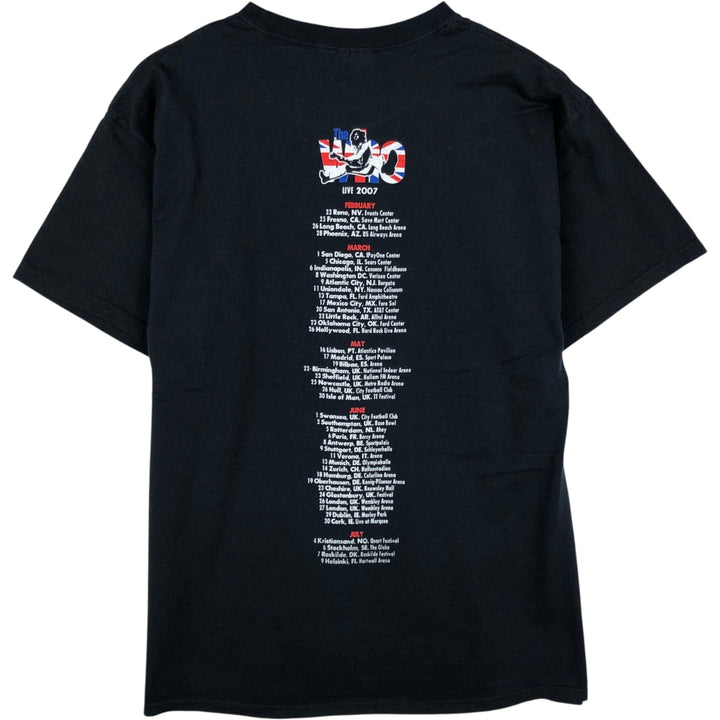 Hanes THE WHO Band T-Shirt (Men's Size L) cotton black type Vintage Second Hand