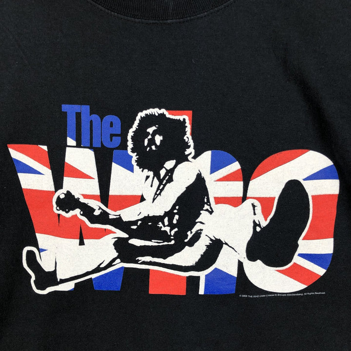 Hanes THE WHO Band T-Shirt (Men's Size L) cotton black type Vintage Second Hand