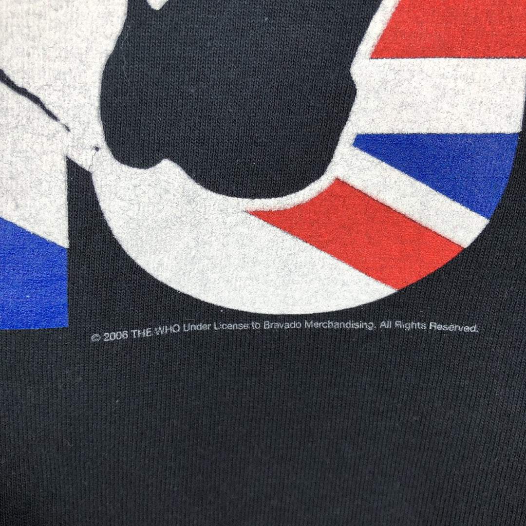Hanes THE WHO Band T-Shirt (Men's Size L) cotton black type Vintage Second Hand