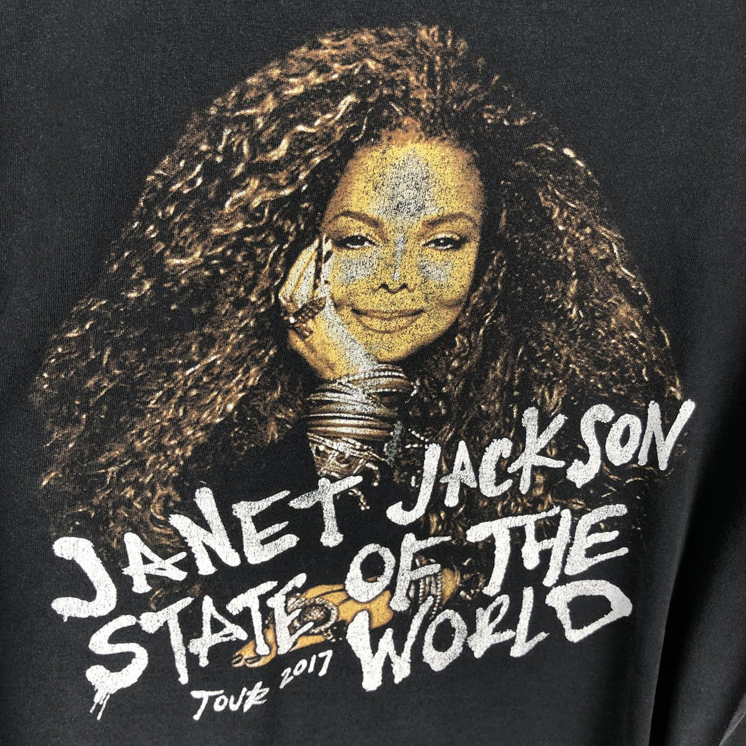 Gildan Janet Jackson Band T-shirt, Men's Size L (approx.) cotton black type Vintage Second Hand