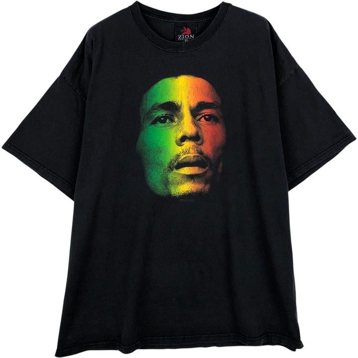 ZION Bob Marley Rap T-Shirt (Men's XXL equivalent) cotton black type Vintage Second Hand