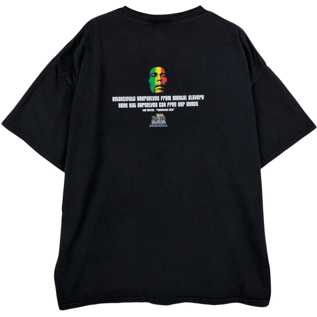 ZION Bob Marley Rap T-Shirt (Men's XXL equivalent) cotton black type Vintage Second Hand