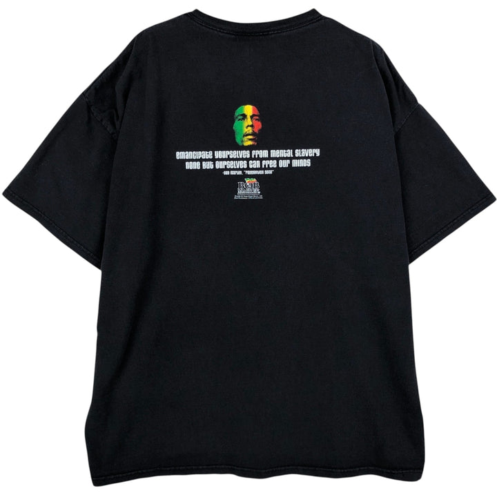 ZION Bob Marley Rap T-Shirt (Men's XXL equivalent) cotton black type Vintage Second Hand