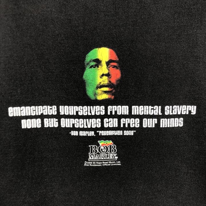ZION Bob Marley Rap T-Shirt (Men's XXL equivalent) cotton black type Vintage Second Hand