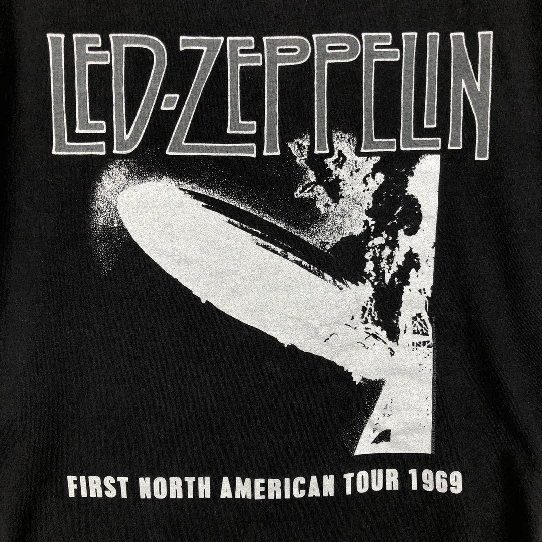 Hanes LED ZEPPELIN Band T-Shirt (Men's Size M) cotton black type Vintage Second Hand