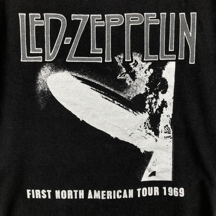 Hanes LED ZEPPELIN Band T-Shirt (Men's Size M) cotton black type Vintage Second Hand