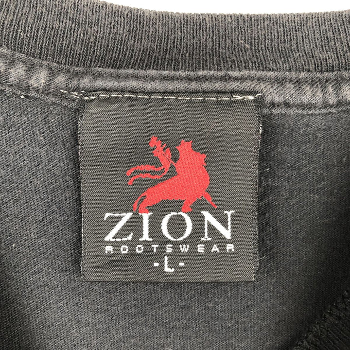 ZION BOB MARLEY Bob Marley Band T-shirt Band T Made in USA Men's L size cotton black type Vintage Second Hand