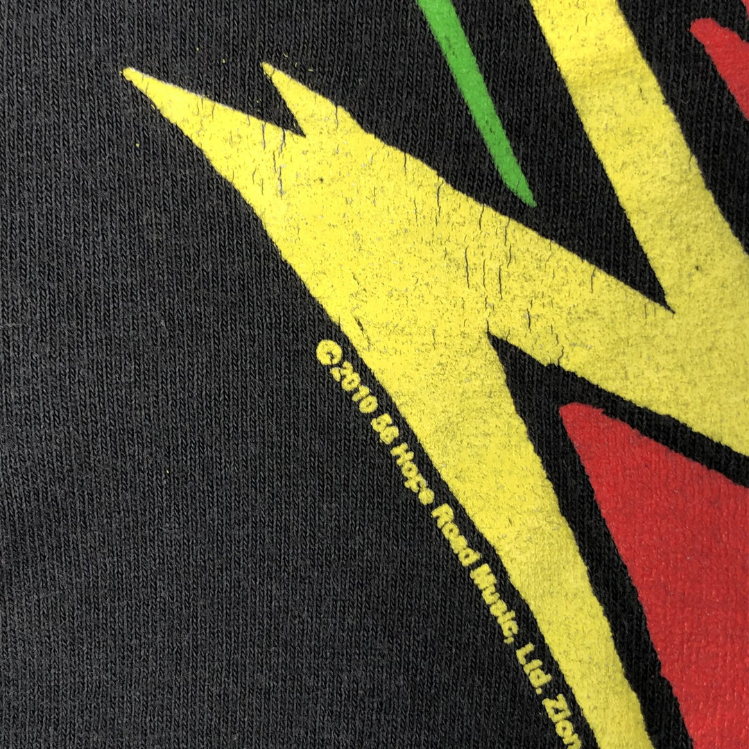 ZION BOB MARLEY Bob Marley Band T-shirt Band T Made in USA Men's L size cotton black type Vintage Second Hand