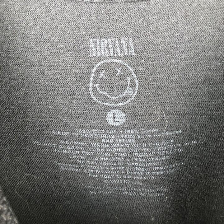 NIRVANA Nirvana Band T-shirt, Band T, Men's L size cotton black type Vintage Second Hand