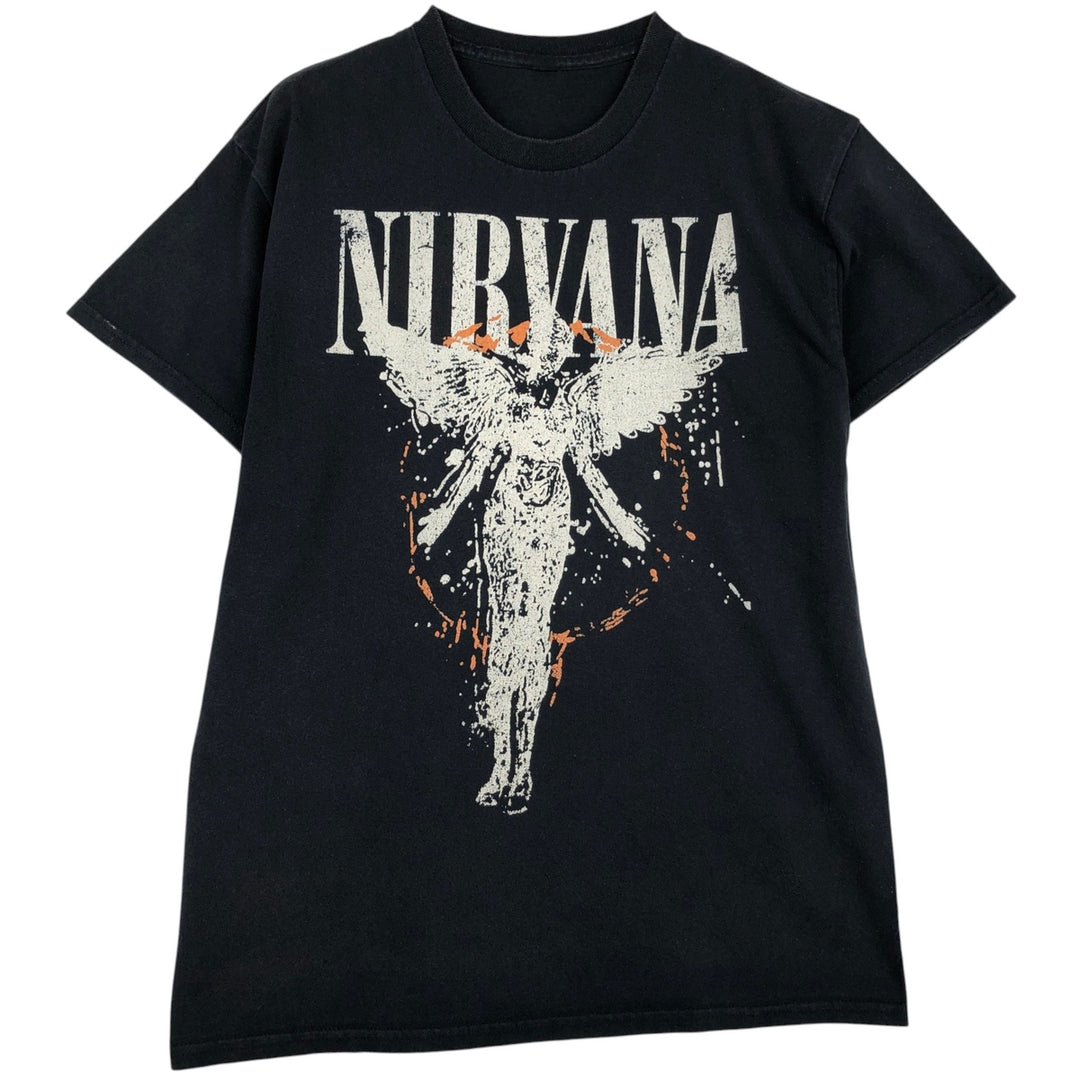 NIRVANA Nirvana Band T-shirt, Band T, Men's XL size unclear black type Vintage Second Hand