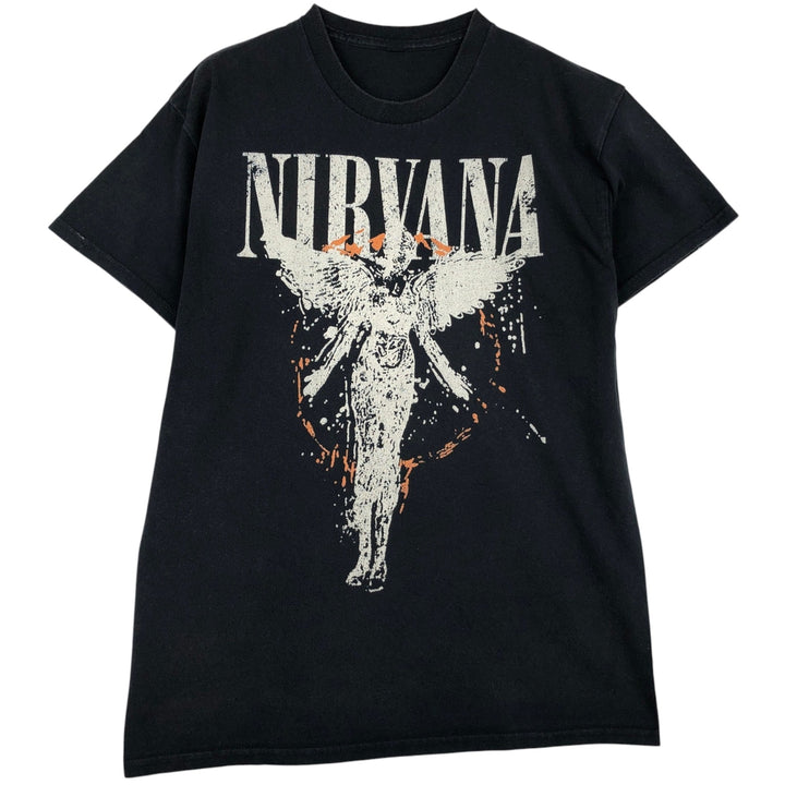 NIRVANA Nirvana Band T-shirt, Band T, Men's XL size unclear black type Vintage Second Hand