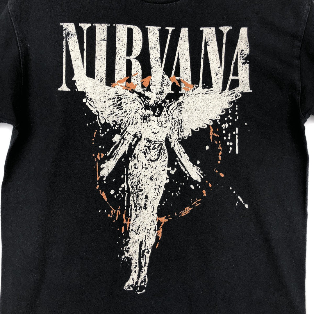 NIRVANA Nirvana Band T-shirt, Band T, Men's XL size unclear black type Vintage Second Hand