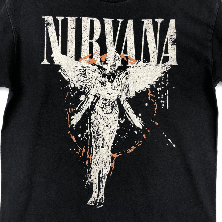 NIRVANA Nirvana Band T-shirt, Band T, Men's XL size unclear black type Vintage Second Hand