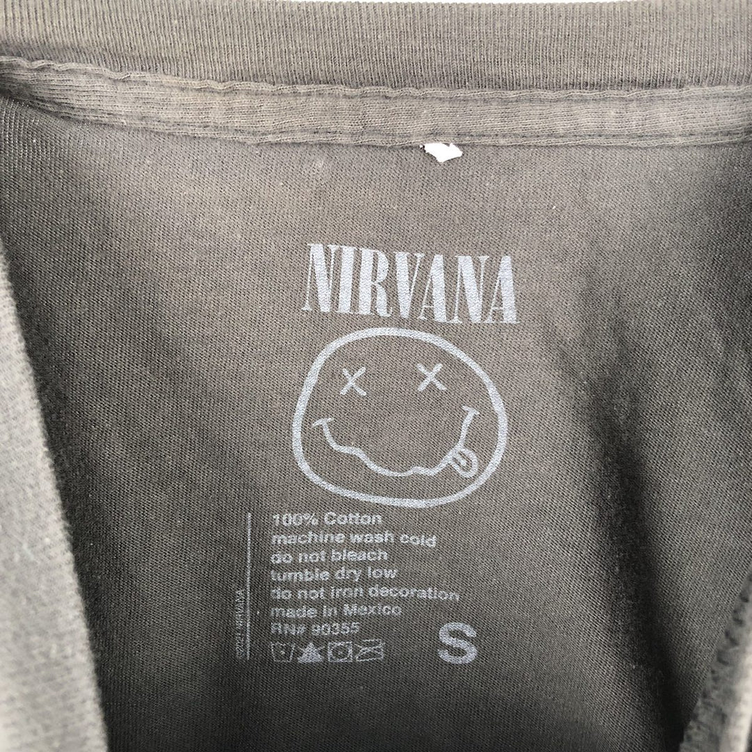 NIRVANA Nirvana Band T-shirt, Band T, Men's S size cotton Charcoal Vintage Second Hand