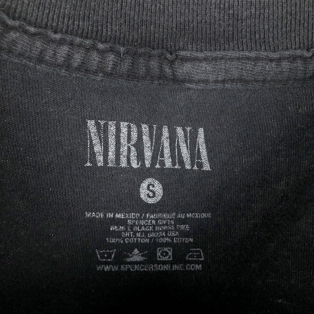 NIRVANA Nirvana Band T-shirt, Band T, Men's S size cotton black type Vintage Second Hand