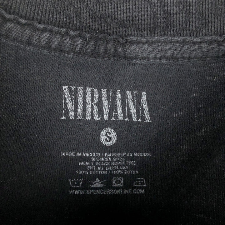 NIRVANA Nirvana Band T-shirt, Band T, Men's S size cotton black type Vintage Second Hand