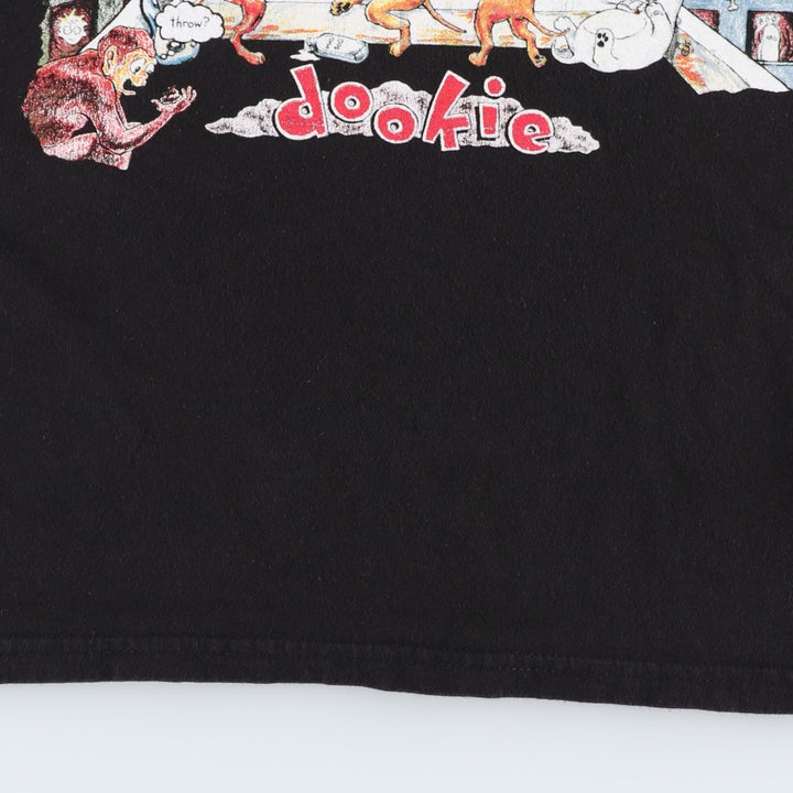 GREEN DAY Green Day Band T-shirt Band T Men's M size cotton black type Vintage Second Hand