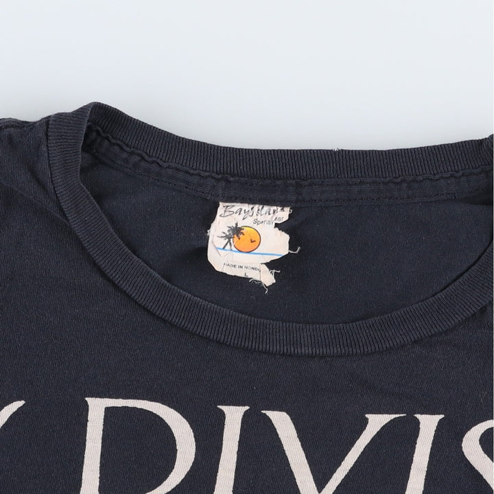 BAY ISLAND JOY DIVISION Band T-shirt (Men's size L) cotton black type Vintage Second Hand