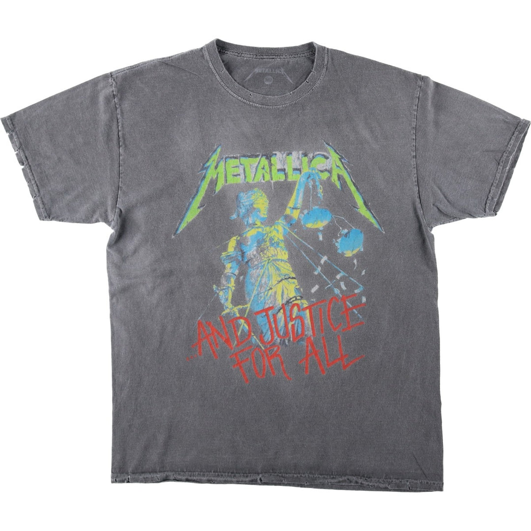 METALLICA Metallica Band T-shirt Band T Men's M size cotton Charcoal Vintage Second Hand