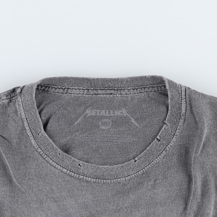 METALLICA Metallica Band T-shirt Band T Men's M size cotton Charcoal Vintage Second Hand