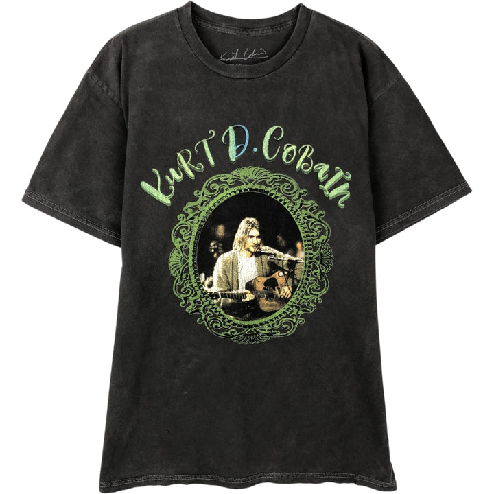 KURT COBAIN Kurt Cobain band T-shirt band T men's size S cotton gray type Vintage Second Hand