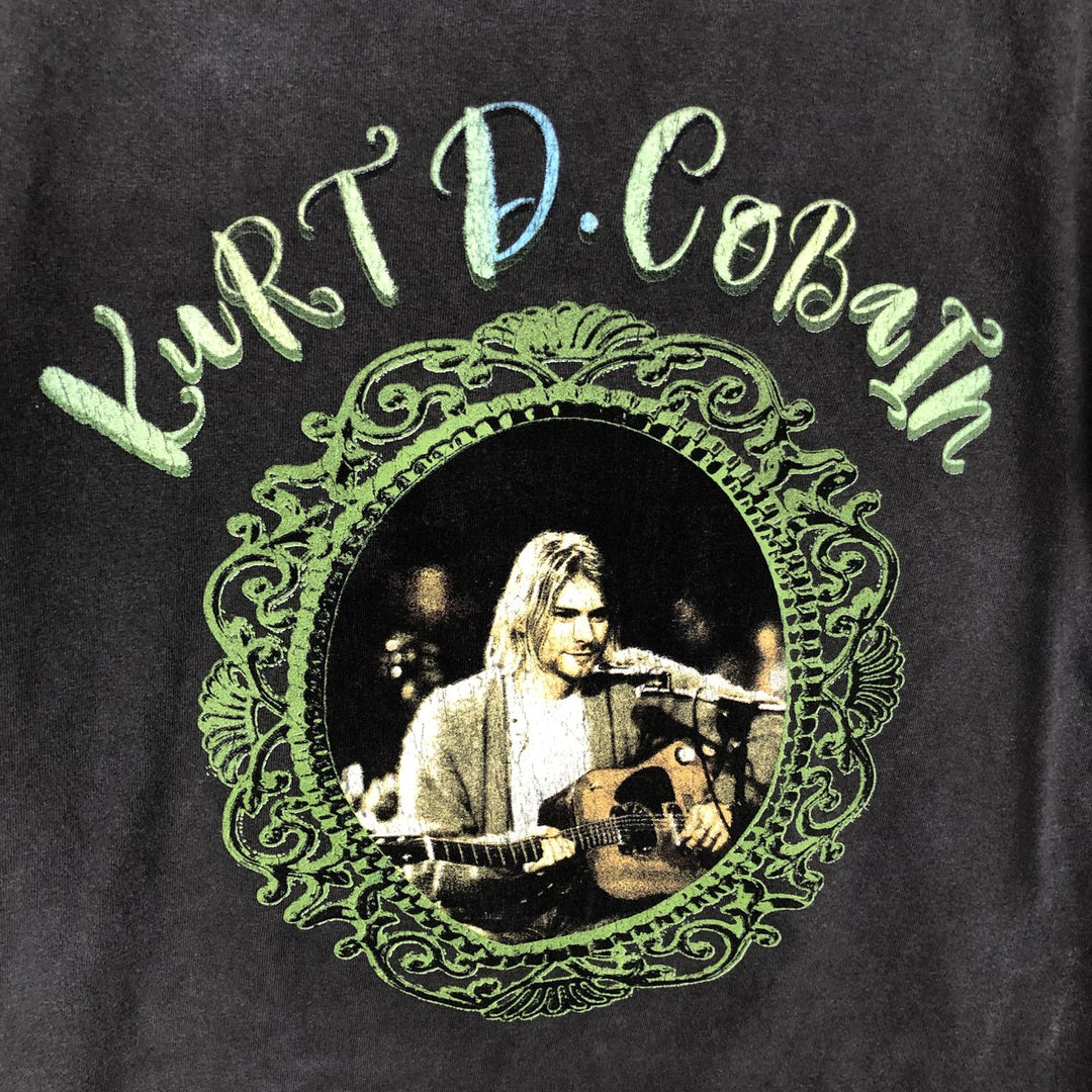 KURT COBAIN Kurt Cobain band T-shirt band T men's size S cotton gray type Vintage Second Hand