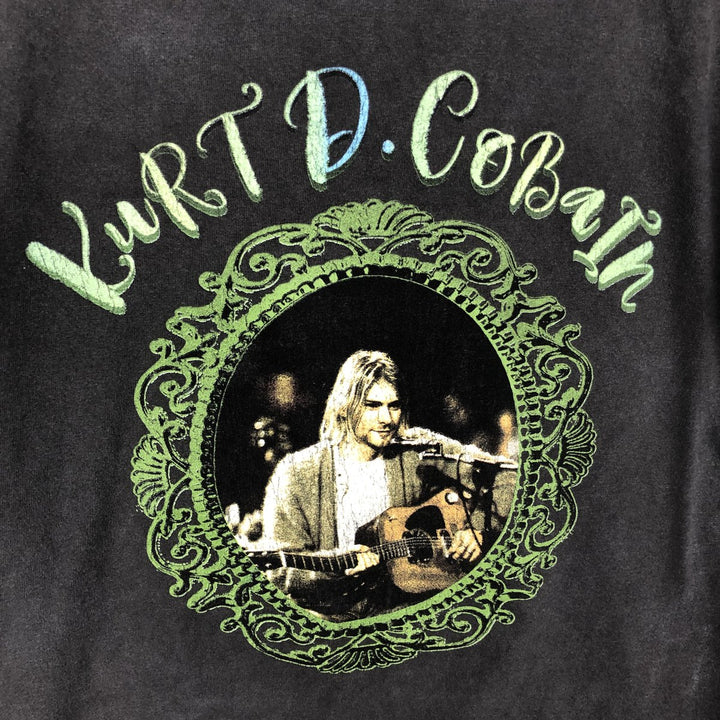 KURT COBAIN Kurt Cobain band T-shirt band T men's size S cotton gray type Vintage Second Hand
