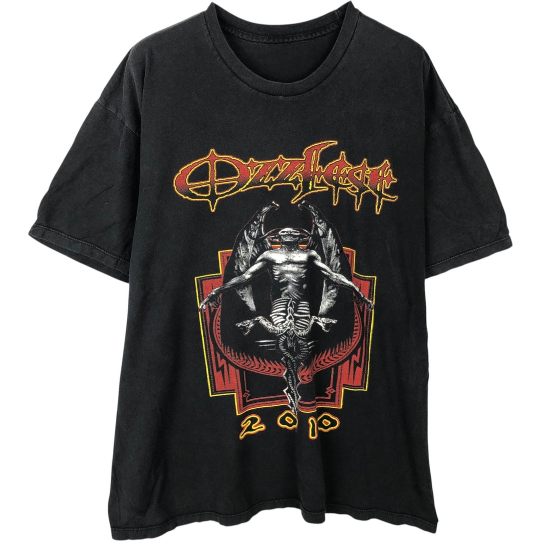 Ozzy Osbourne Band T-shirt, Men's L size unclear black type Vintage Second Hand