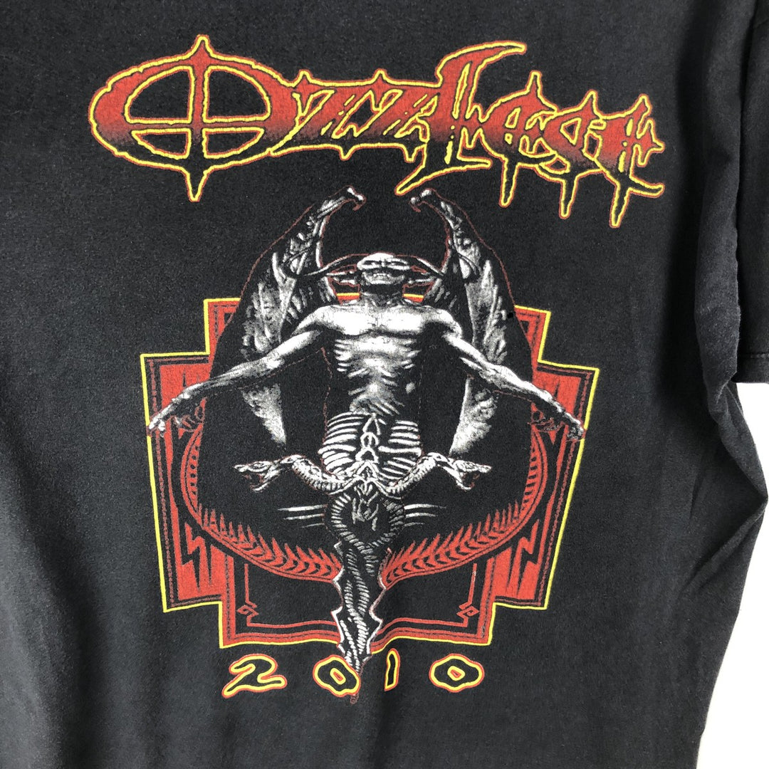Ozzy Osbourne Band T-shirt, Men's L size unclear black type Vintage Second Hand