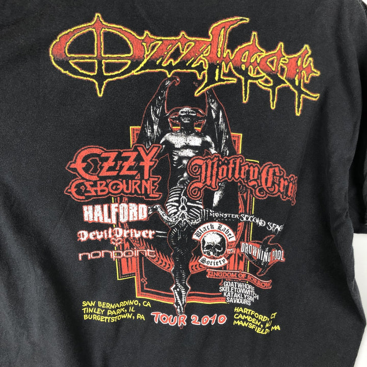 Ozzy Osbourne Band T-shirt, Men's L size unclear black type Vintage Second Hand