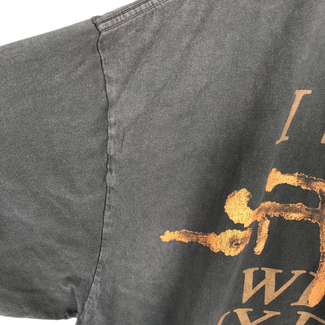 TRAVIS SCOTT rap t-shirt, men's size XL (approx.) unclear gray type Vintage Second Hand