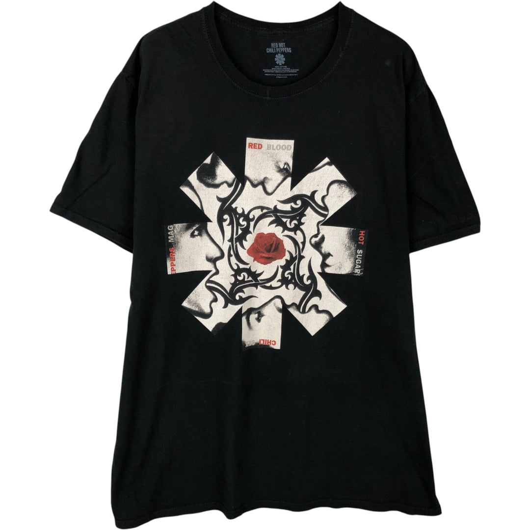 RED HOT CHILI PEPPERS Red Hot Chili Peppers Band T-shirt Band T Men's XL equivalent cotton black type Vintage Second Hand