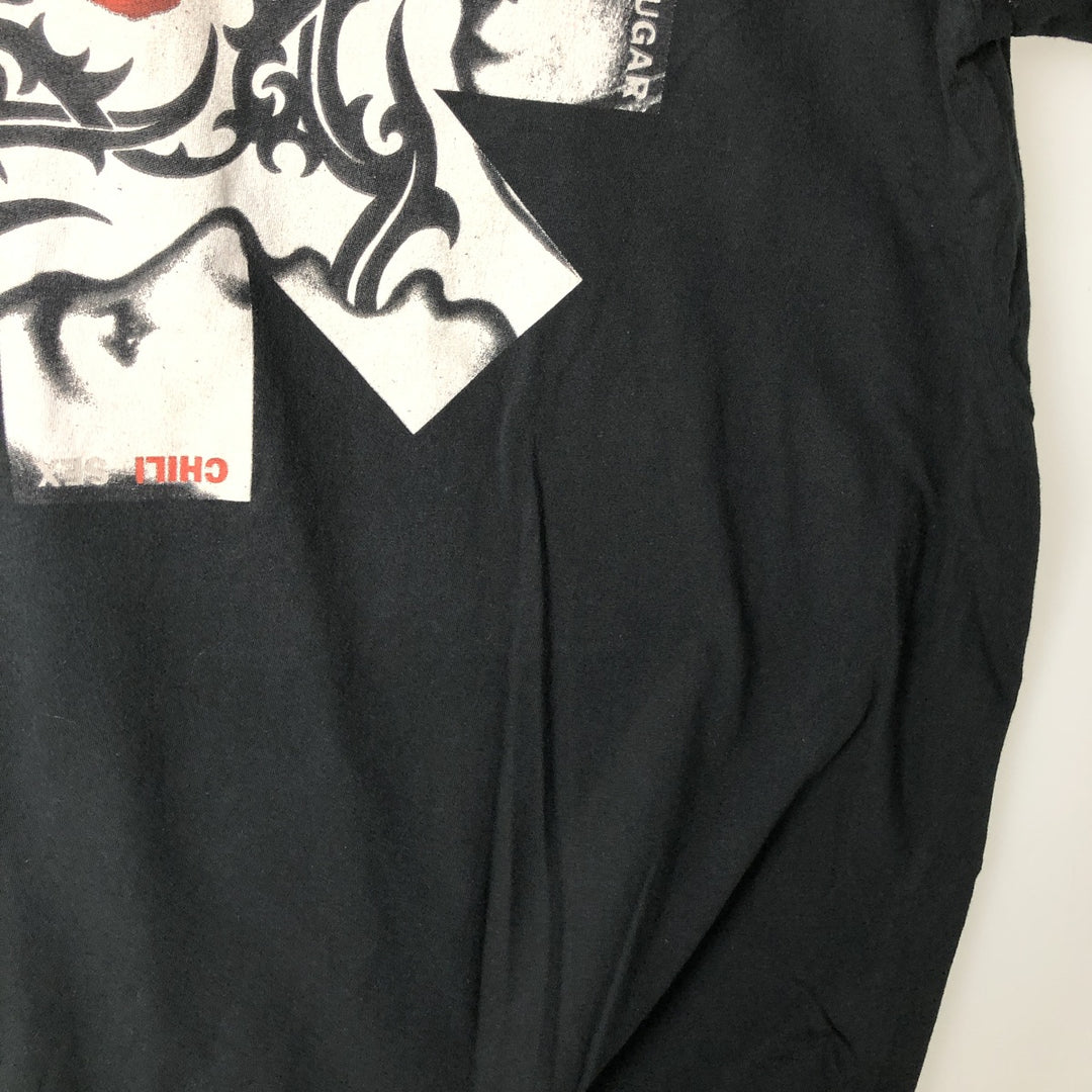 RED HOT CHILI PEPPERS Red Hot Chili Peppers Band T-shirt Band T Men's XL equivalent cotton black type Vintage Second Hand