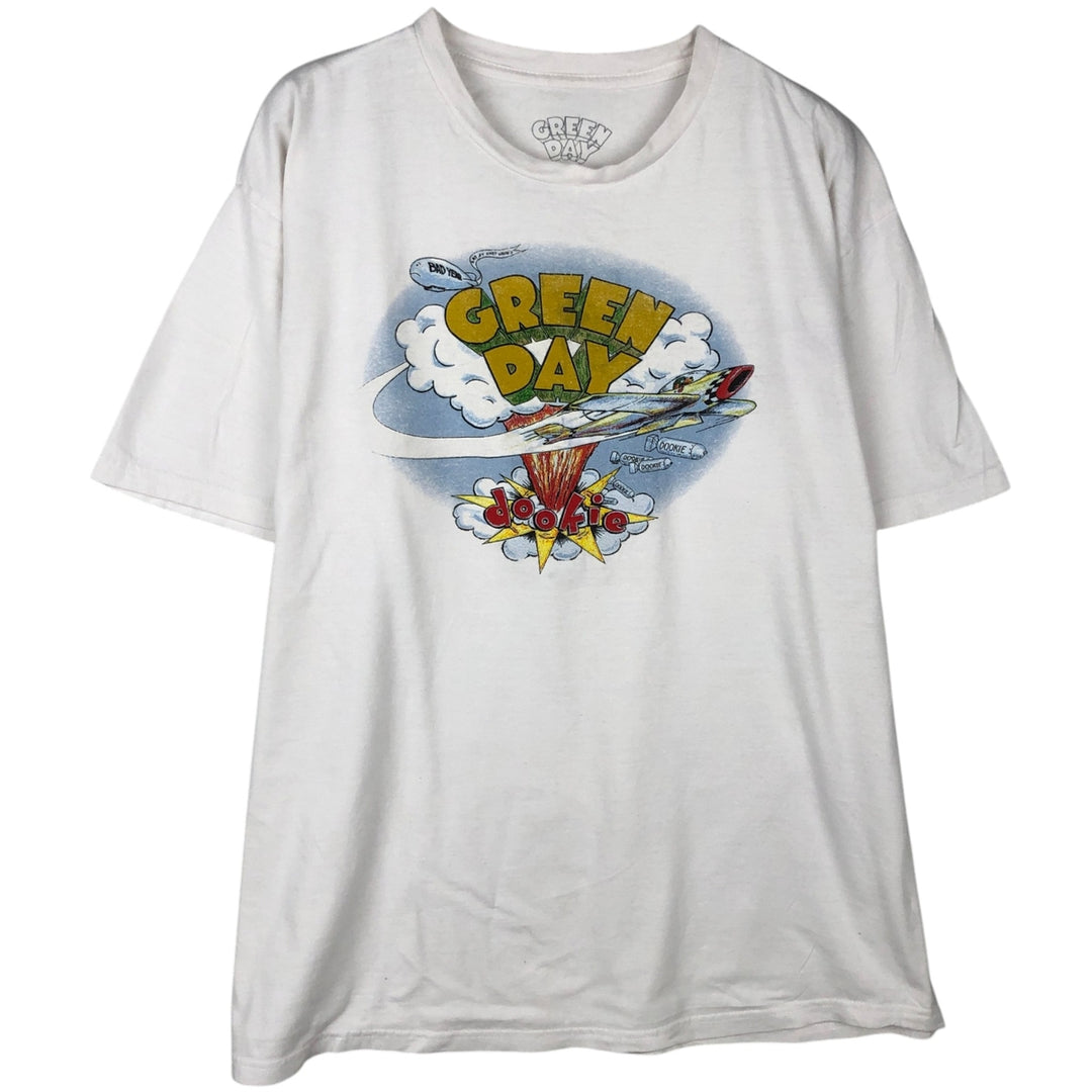 Green Day Band T-shirt, Men's XL size cotton white type Vintage Second Hand