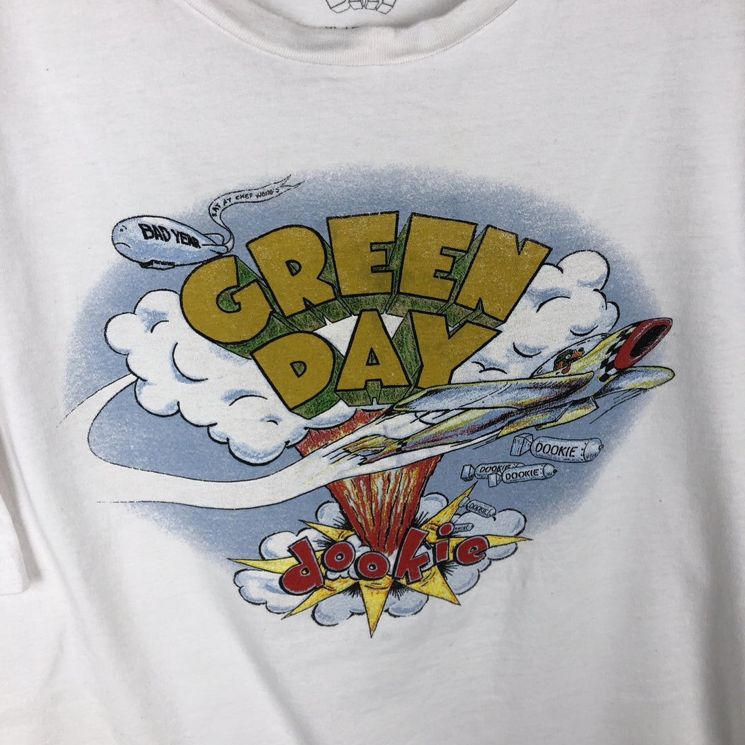 Green Day Band T-shirt, Men's XL size cotton white type Vintage Second Hand