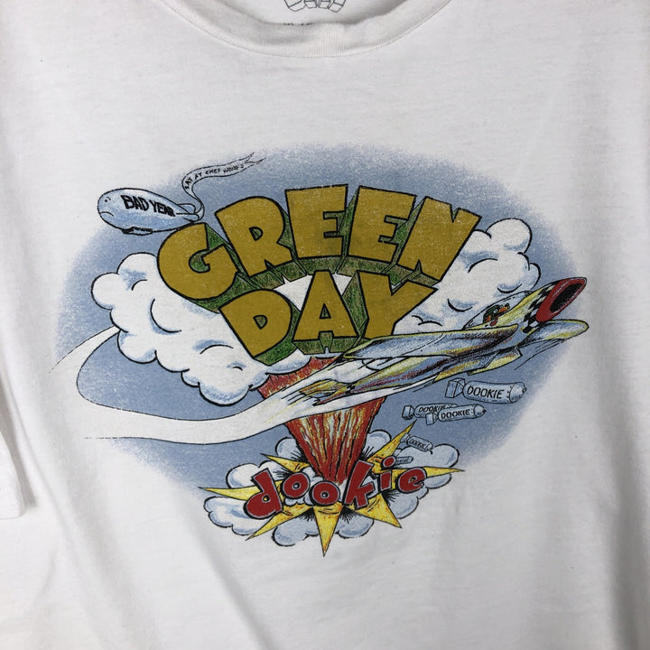 Green Day Band T-shirt, Men's XL size cotton white type Vintage Second Hand