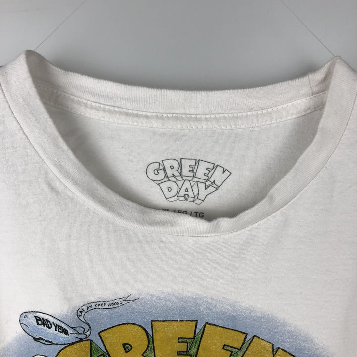 Green Day Band T-shirt, Men's XL size cotton white type Vintage Second Hand