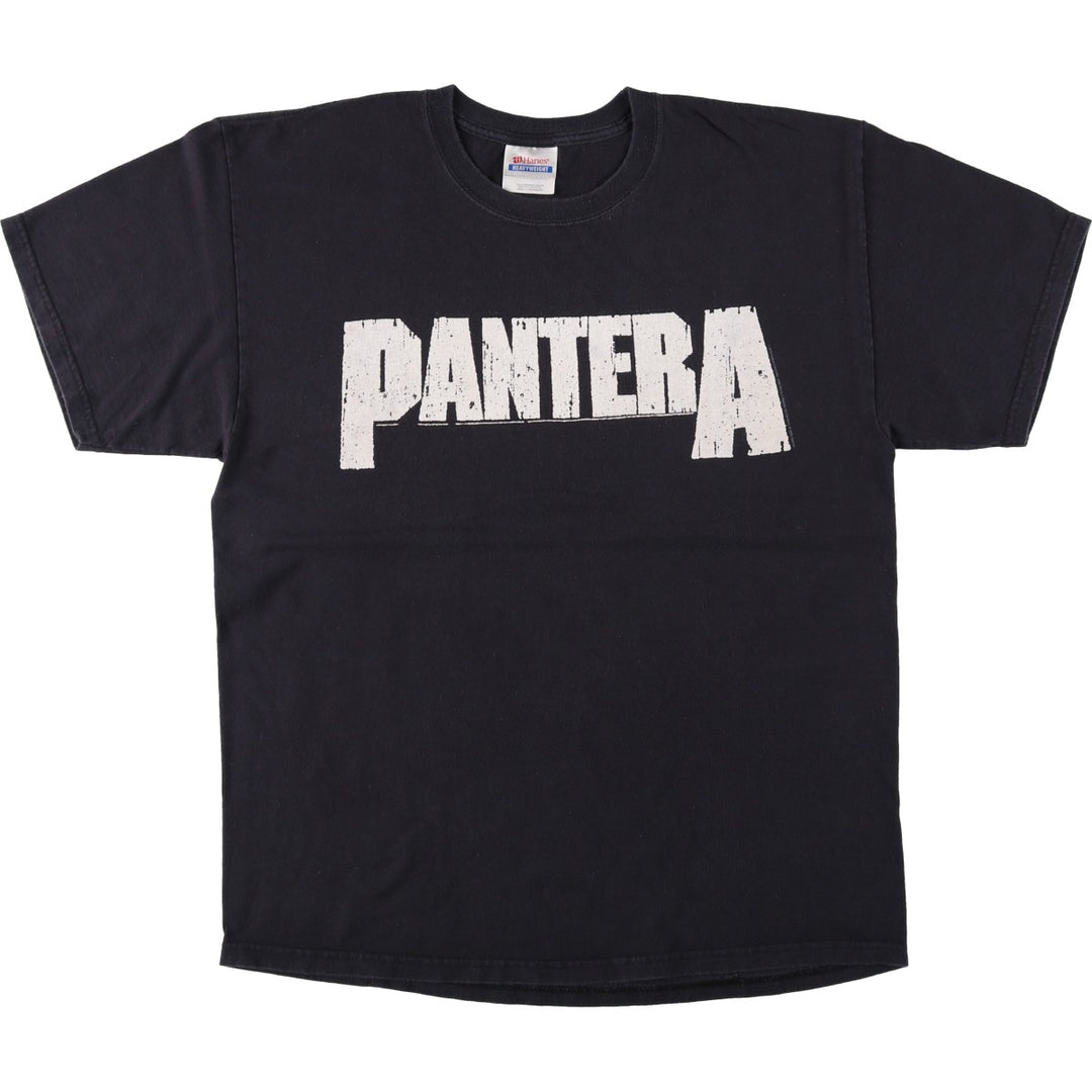Hanes HEAVYWEIGHT PANTERA Band T-Shirt (Men's Size L) cotton black type Vintage Second Hand