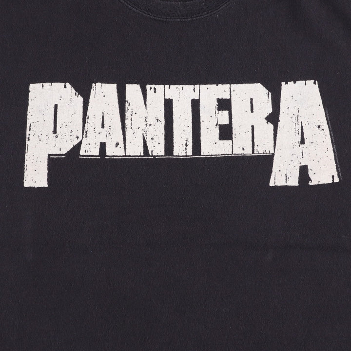 Hanes HEAVYWEIGHT PANTERA Band T-Shirt (Men's Size L) cotton black type Vintage Second Hand