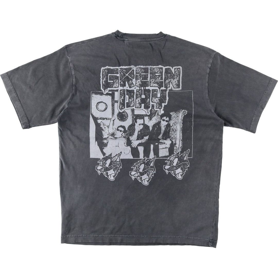 Green Day Band T-shirt, Band T, Men's S size cotton Charcoal Vintage Second Hand