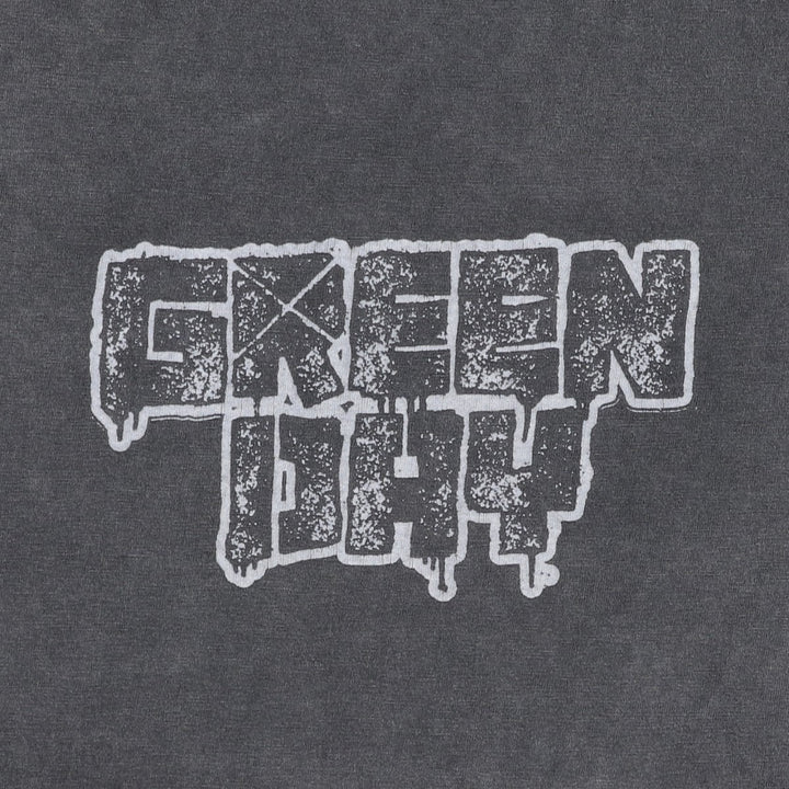 Green Day Band T-shirt, Band T, Men's S size cotton Charcoal Vintage Second Hand